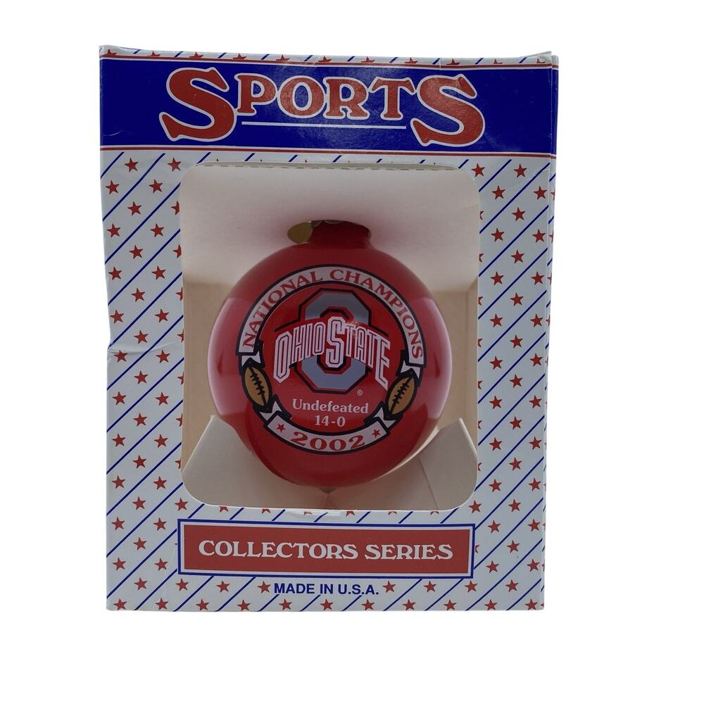Ohio State Buckeyes 2002 National Champions Sports Christmas Ornament